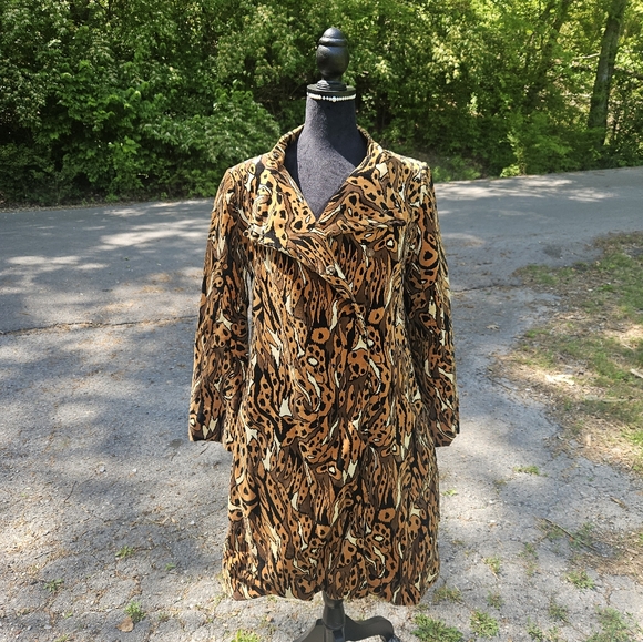 Vintage Bill Blass For Bond Street Animal Print Coat - Picture 5 of 5